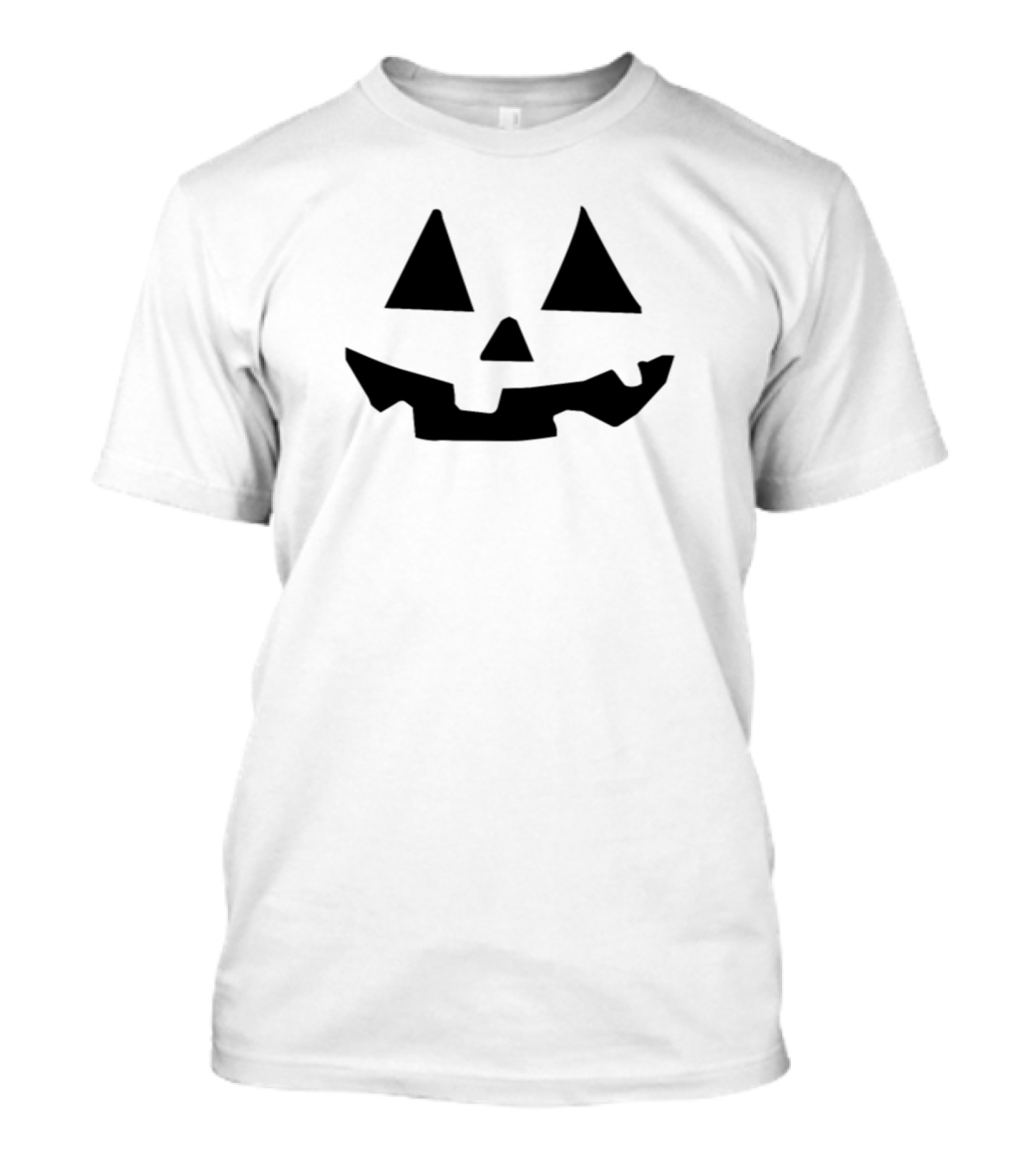 Face Pumpkin Jack O' Lantern Black T-Shirt