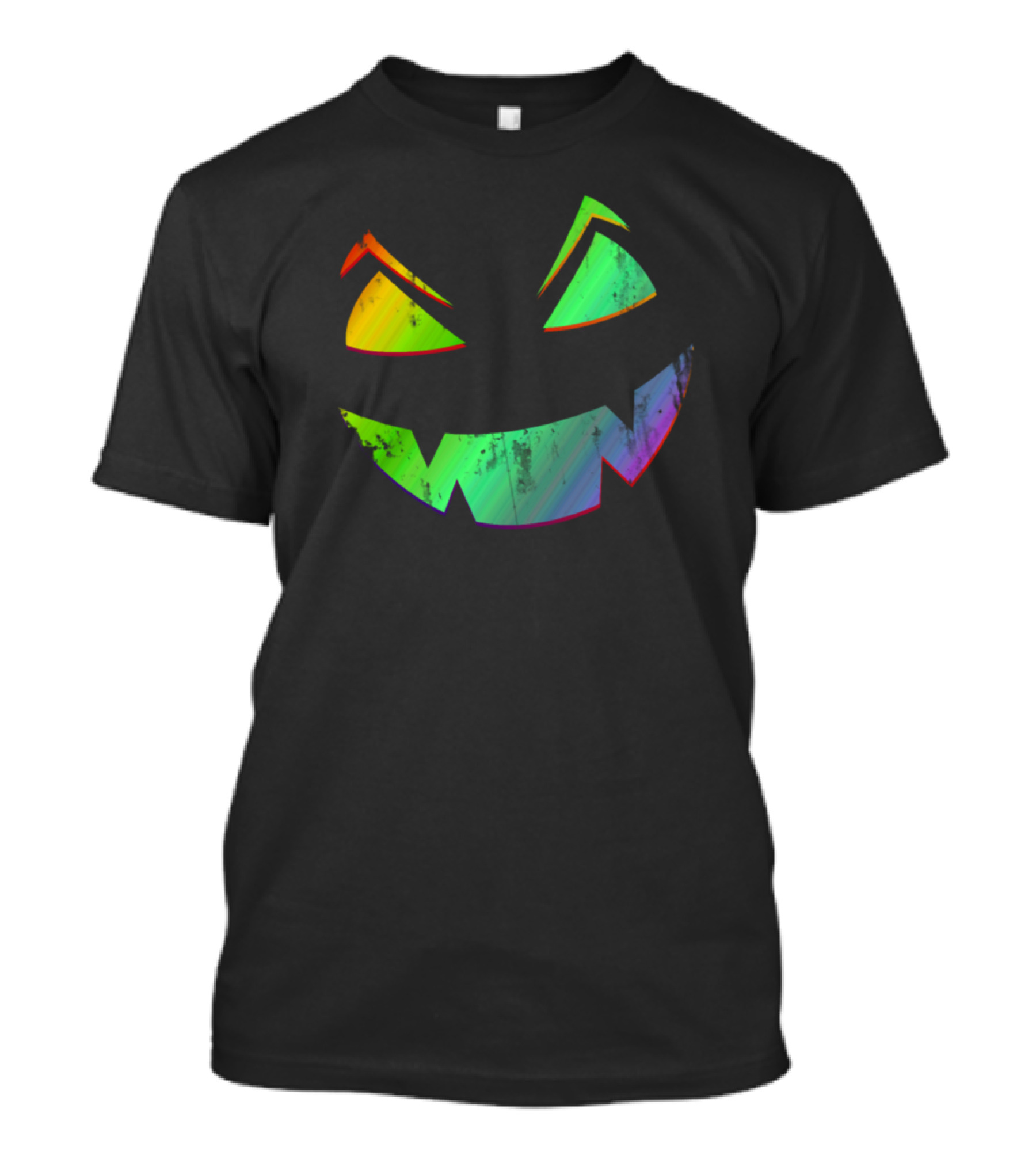 Colorful Rainbow Pumpkin Smile T-Shirt