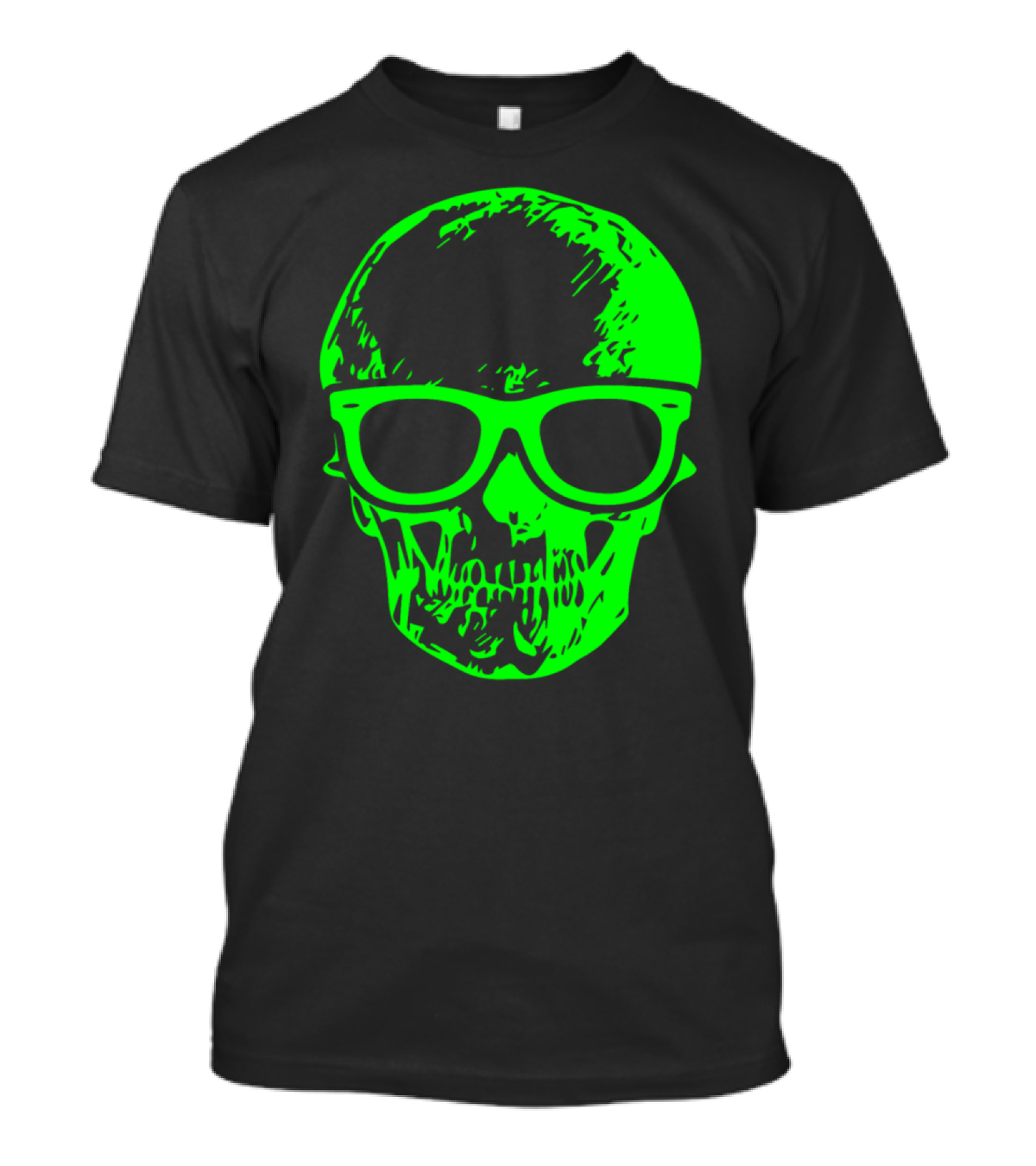 Skull With Neon Green Sunglasses Skeleton T-Shirt