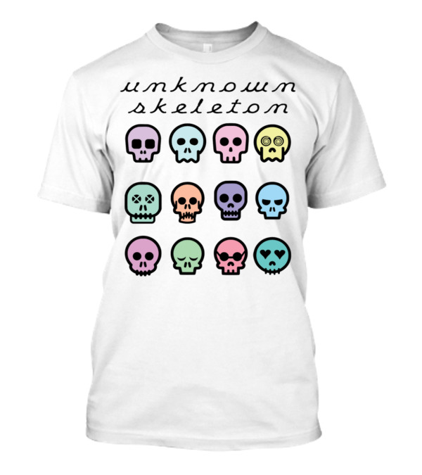 Unknown Skeleton Pastel Colored Skulls T-Shirt