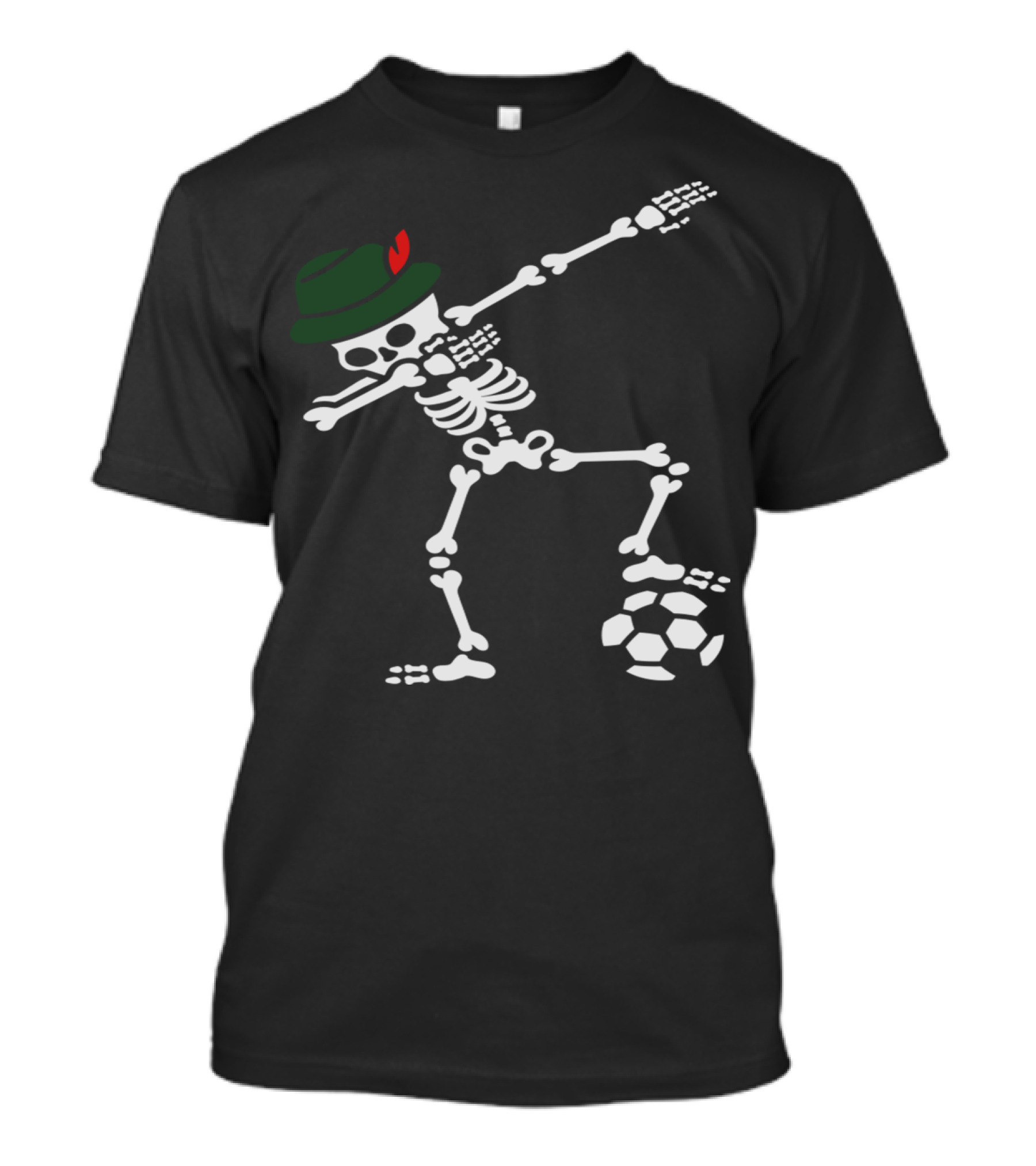 Dab Dabbing Skeleton Germany Soccer Oktoberfest Hat T-Shirt