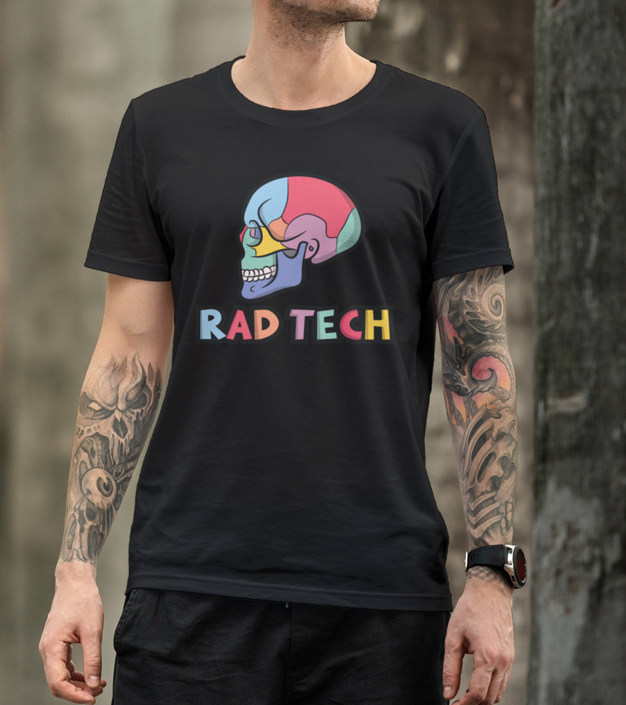 Rad Tech Radiology Colorful Skull T-Shirt