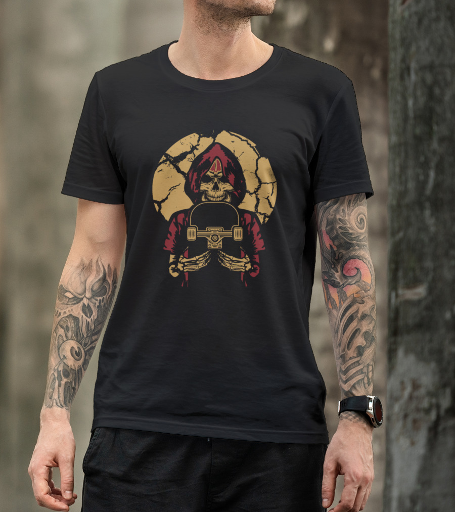 Skeleton Treasure Blood Gold Hooded Dark Circle T-Shirt