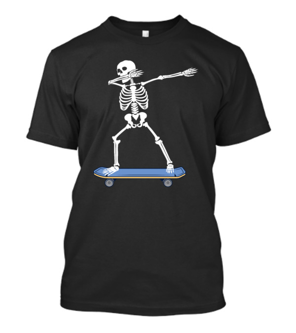 Skating Skeleton Death Dab Trend Haters Meme Skateboarding Skeleton Dabbing T-Shirt