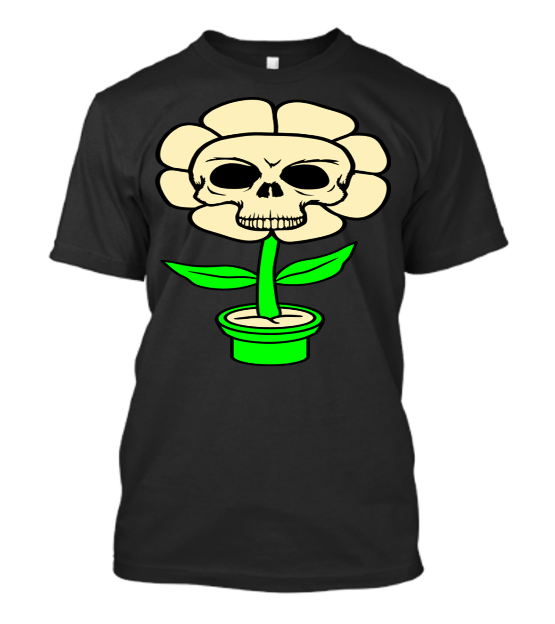 Skull Skeleton Flowerpot Dead Death T-Shirt