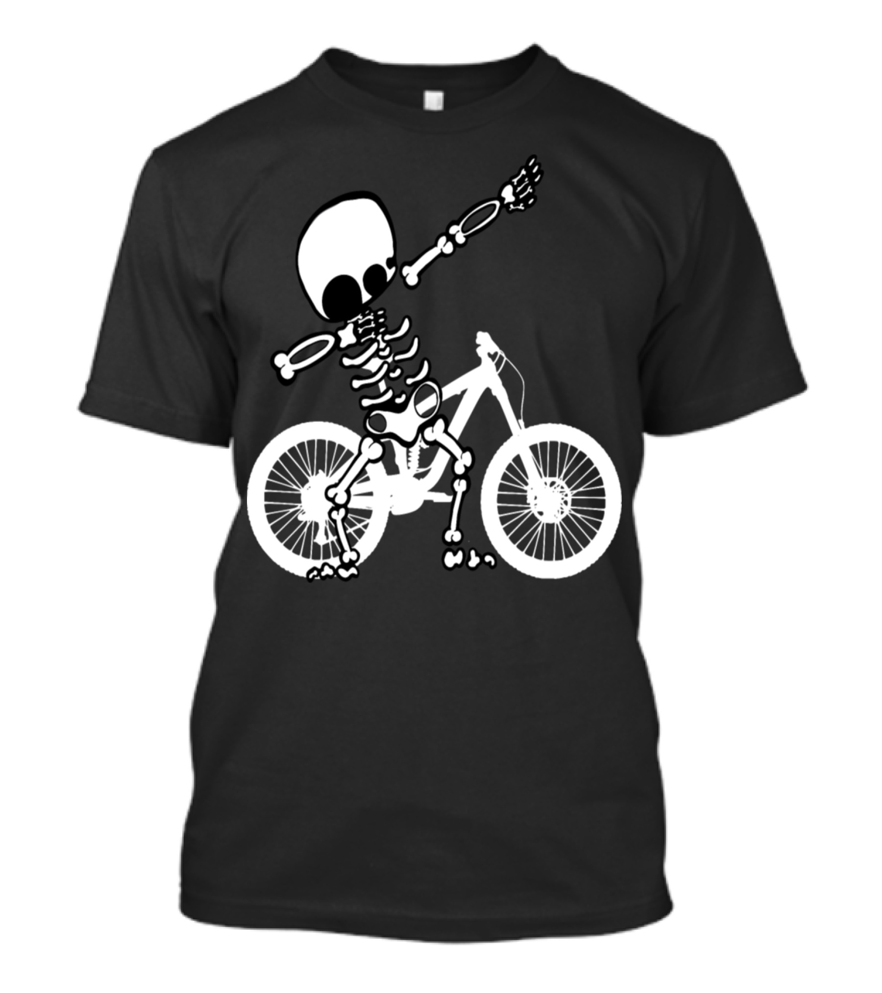 New Dabbing Skeleton On Mountain Bike T-Shirt