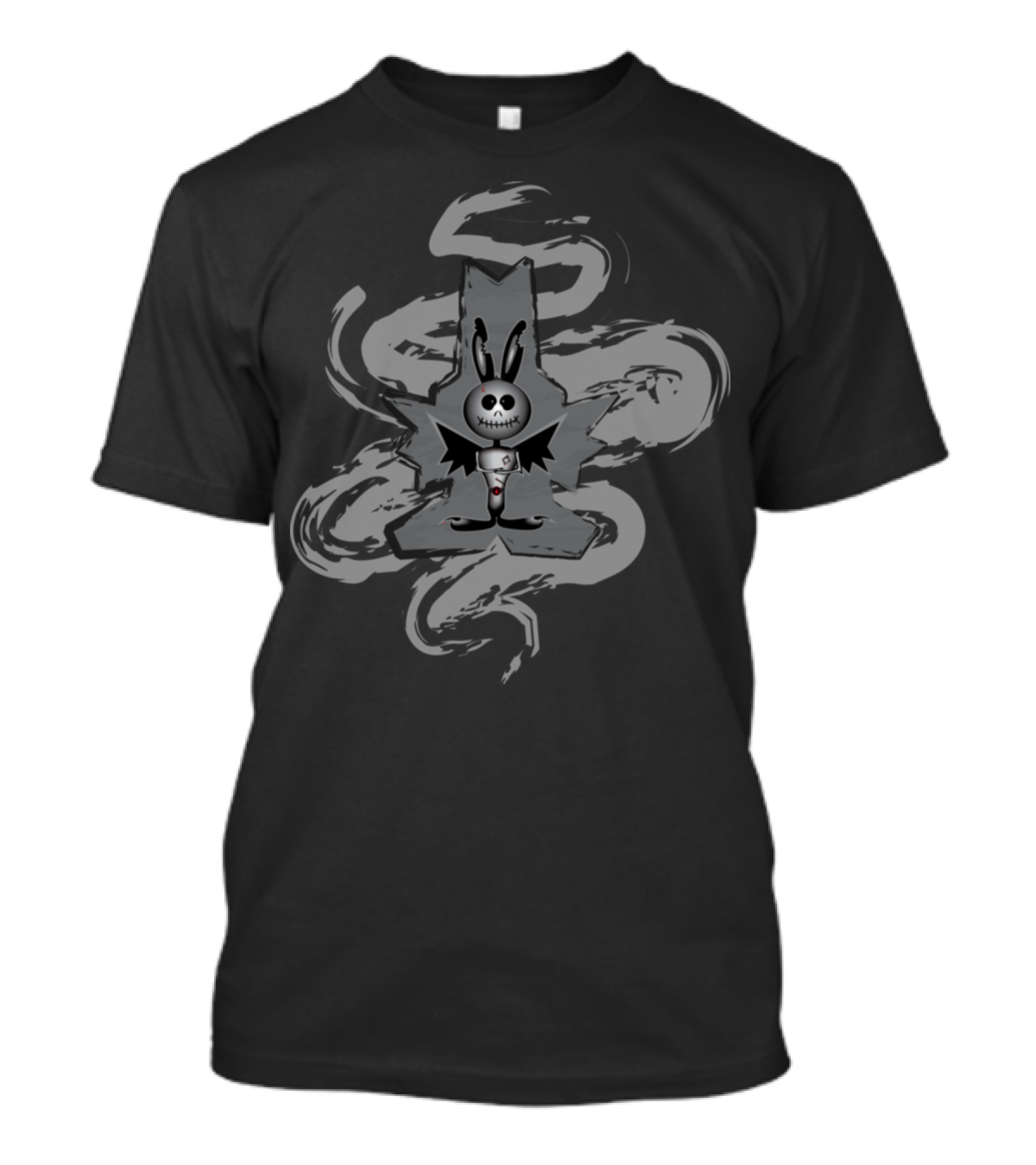 Rokko Horror Halloween Bunny Skeleton Vampire Rabbit MBO Grave T-Shirt