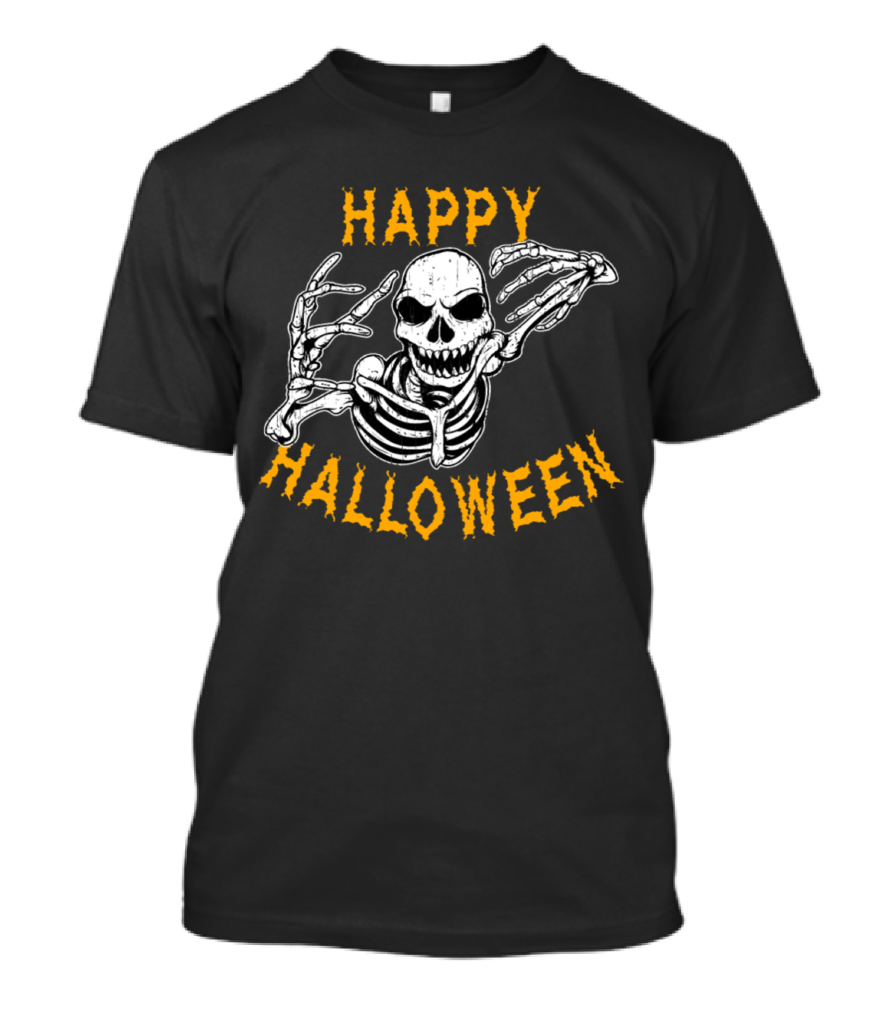 Happy Halloween Creepy Skeleton Holiday T-Shirt