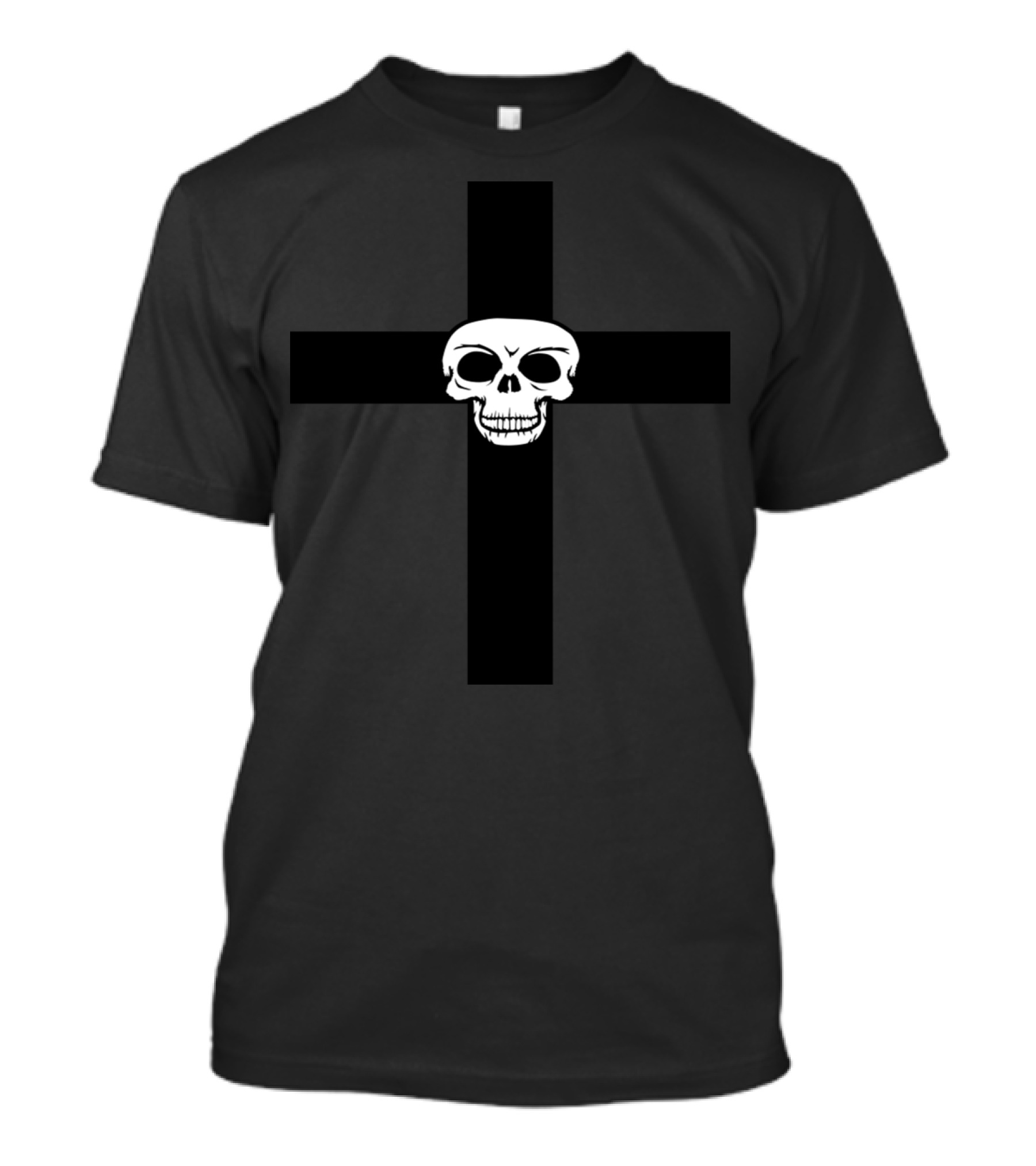 Skull Satanist Hell Skeleton Cross T-Shirt