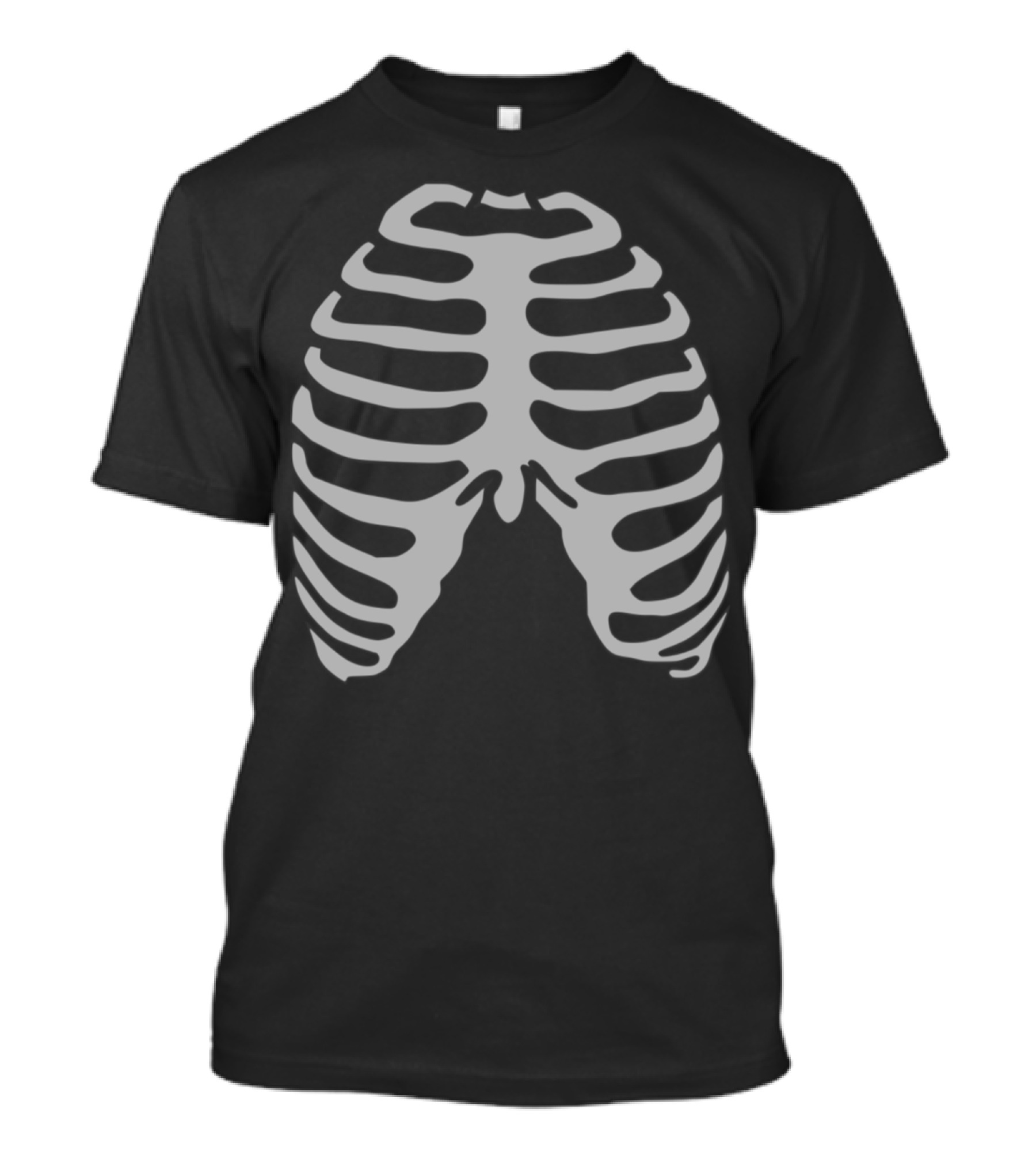 Grey Skeleton Ribcage T-Shirt