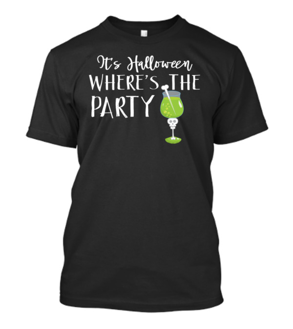 It's Halloween Where's The Party Witches Brew Skeleton Bones T-Shirt
