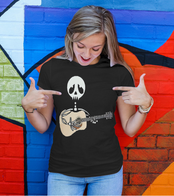 Even When I'm Dead Skeleton Playing Guitar T-Shirt