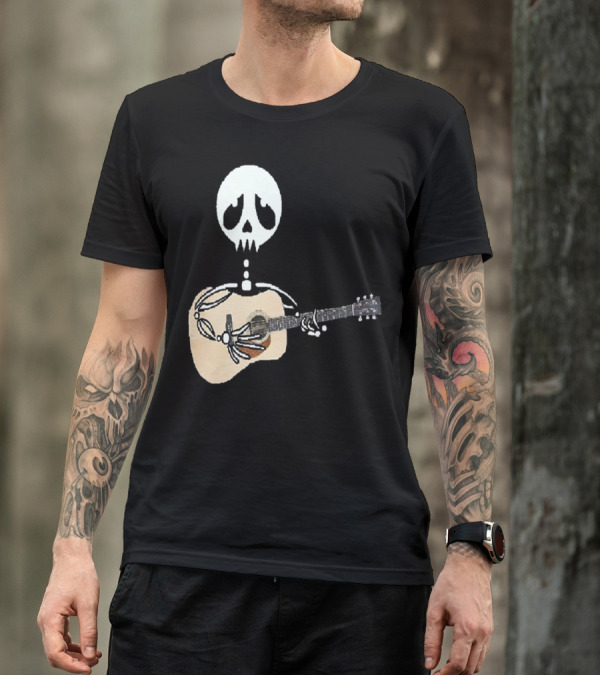Even When I'm Dead Skeleton Playing Guitar T-Shirt