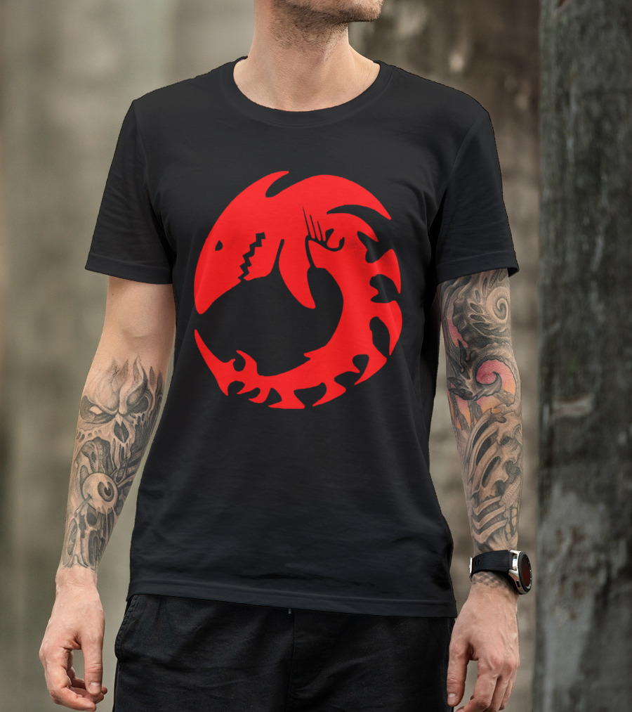 Skeleton Shark Spiral Symbol Native T-Shirt
