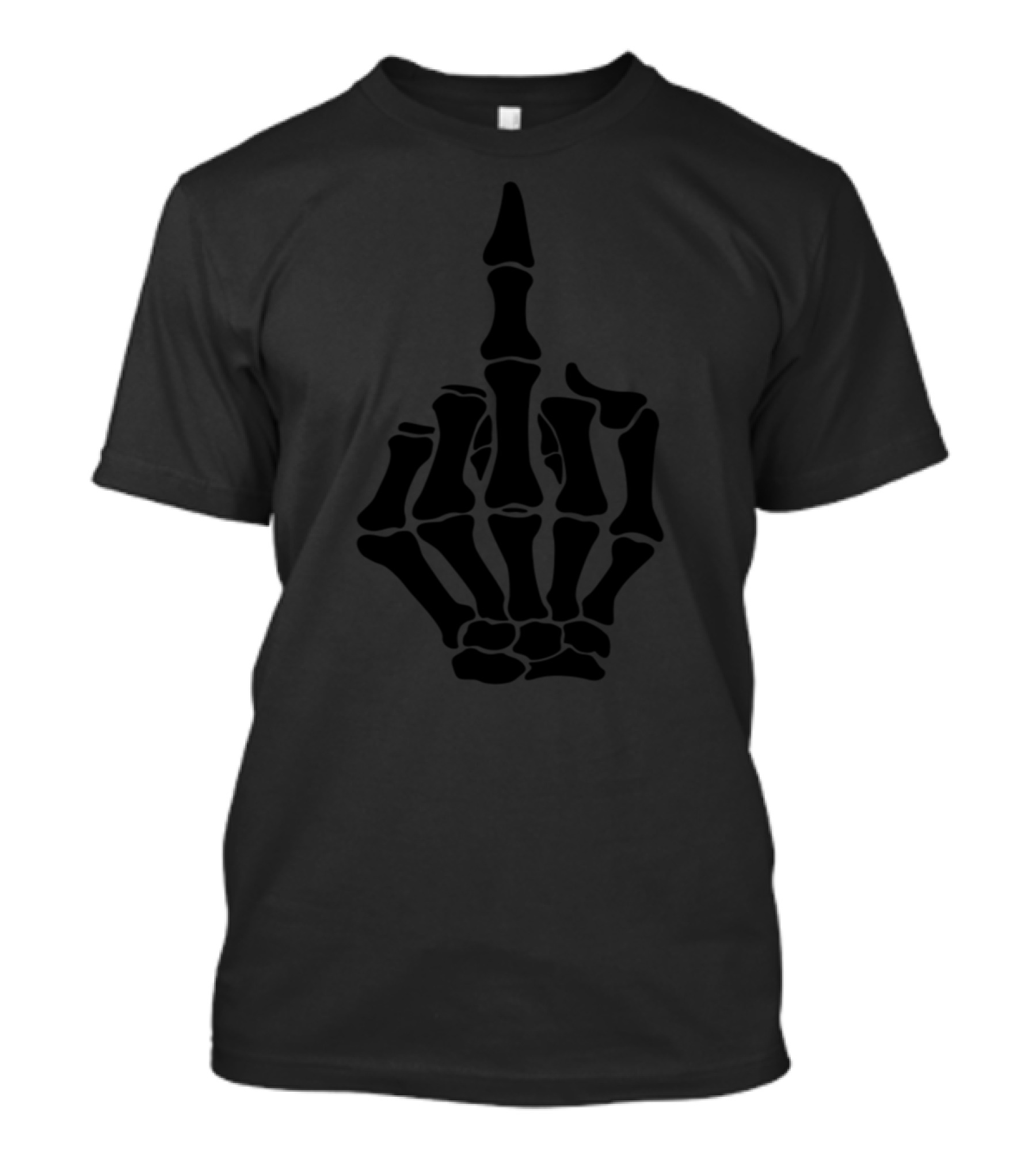Skeleton Hand Gesture Middle Finger T-Shirt