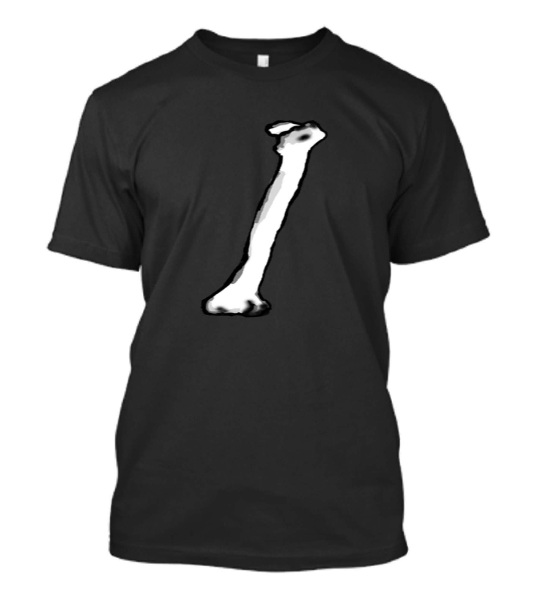 Skeleton Bone Long White Bone T-Shirt
