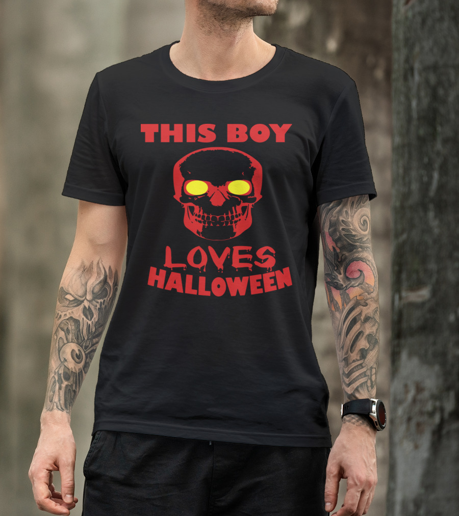 This Boy Loves Halloween Skull T-Shirt
