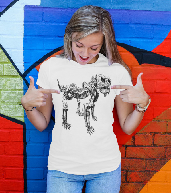 Pareiasaurus Dinosaur Skeleton Fossil T-Shirt