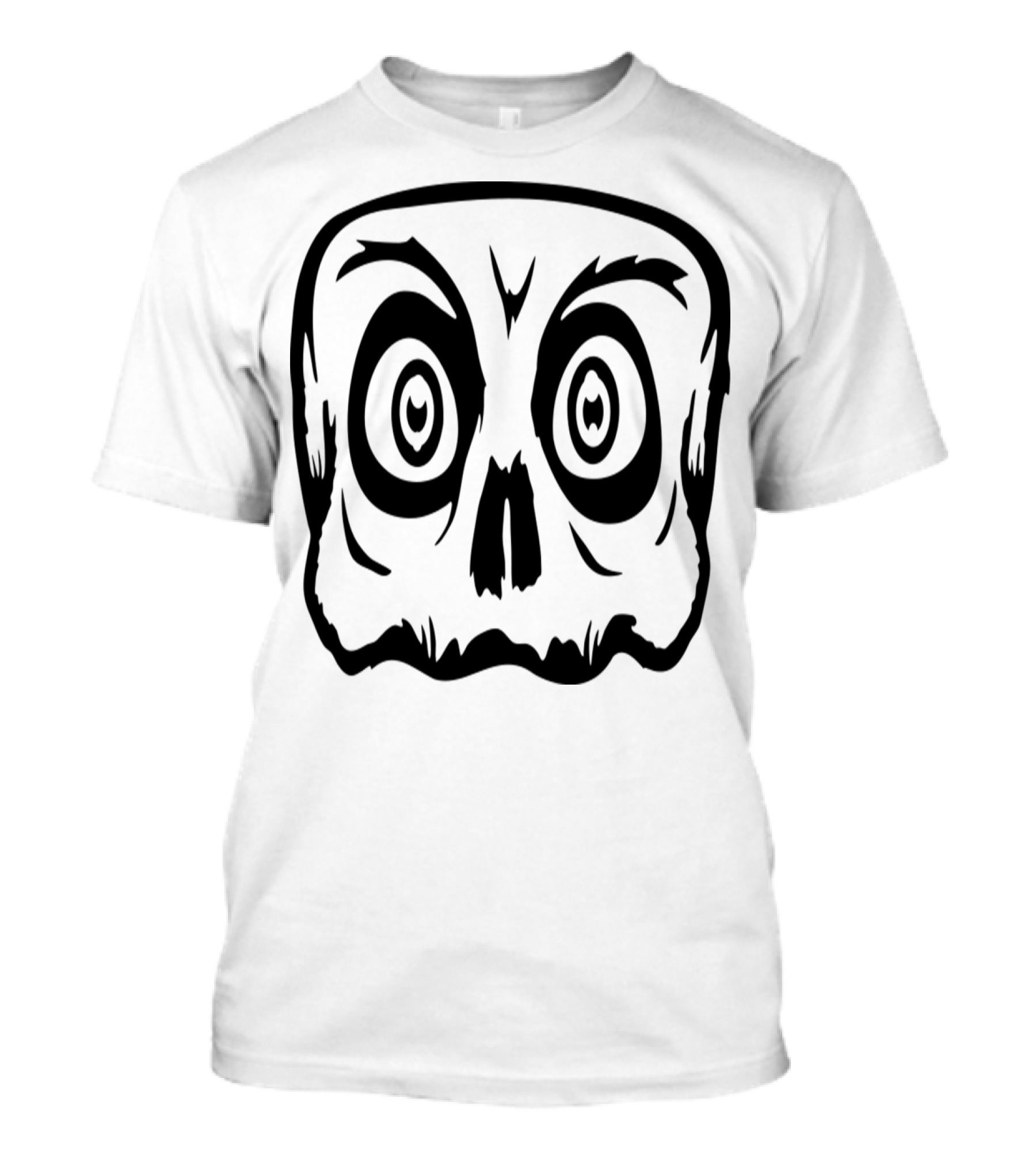 Evil Monster Horror Halloween Eyes Face Cool Skull T-Shirt