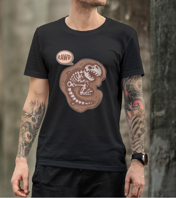 Dinosaur Fossil Rawr Skeleton T-Shirt