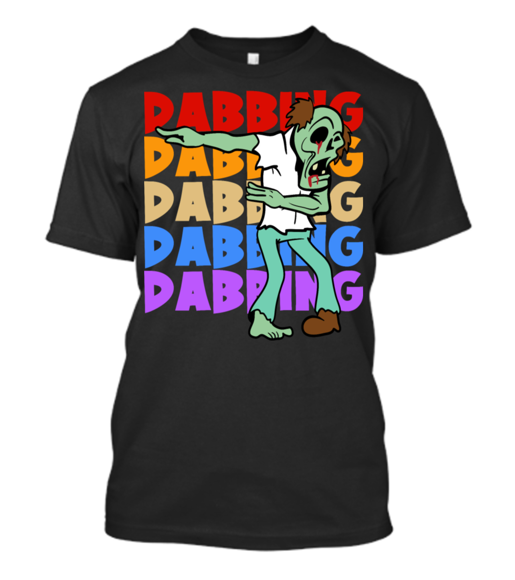 Retro Vintage Halloween Dabbing Dab Monster Zombie T-Shirt
