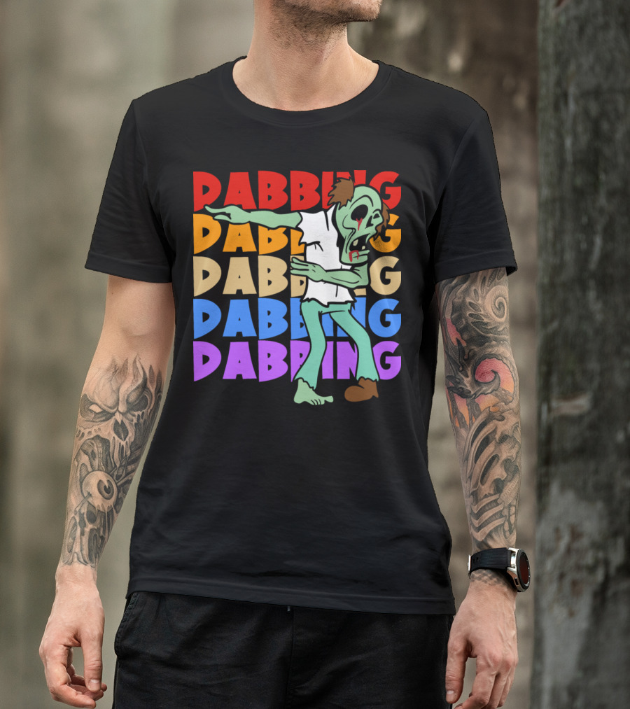 Retro Vintage Halloween Dabbing Dab Monster Zombie T-Shirt