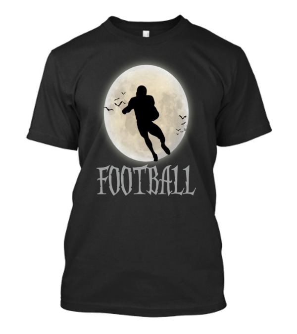 Football Halloween Moon Bats T-Shirt