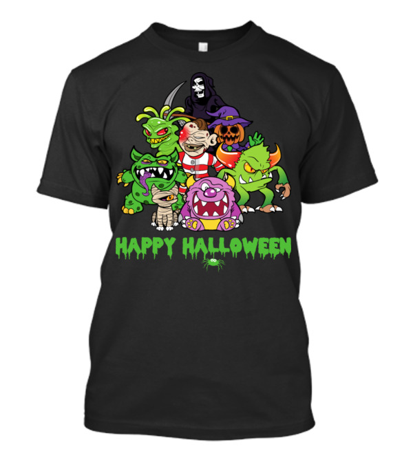 Happy Halloween Monster Zombie Scary Horror Reaper T-Shirt