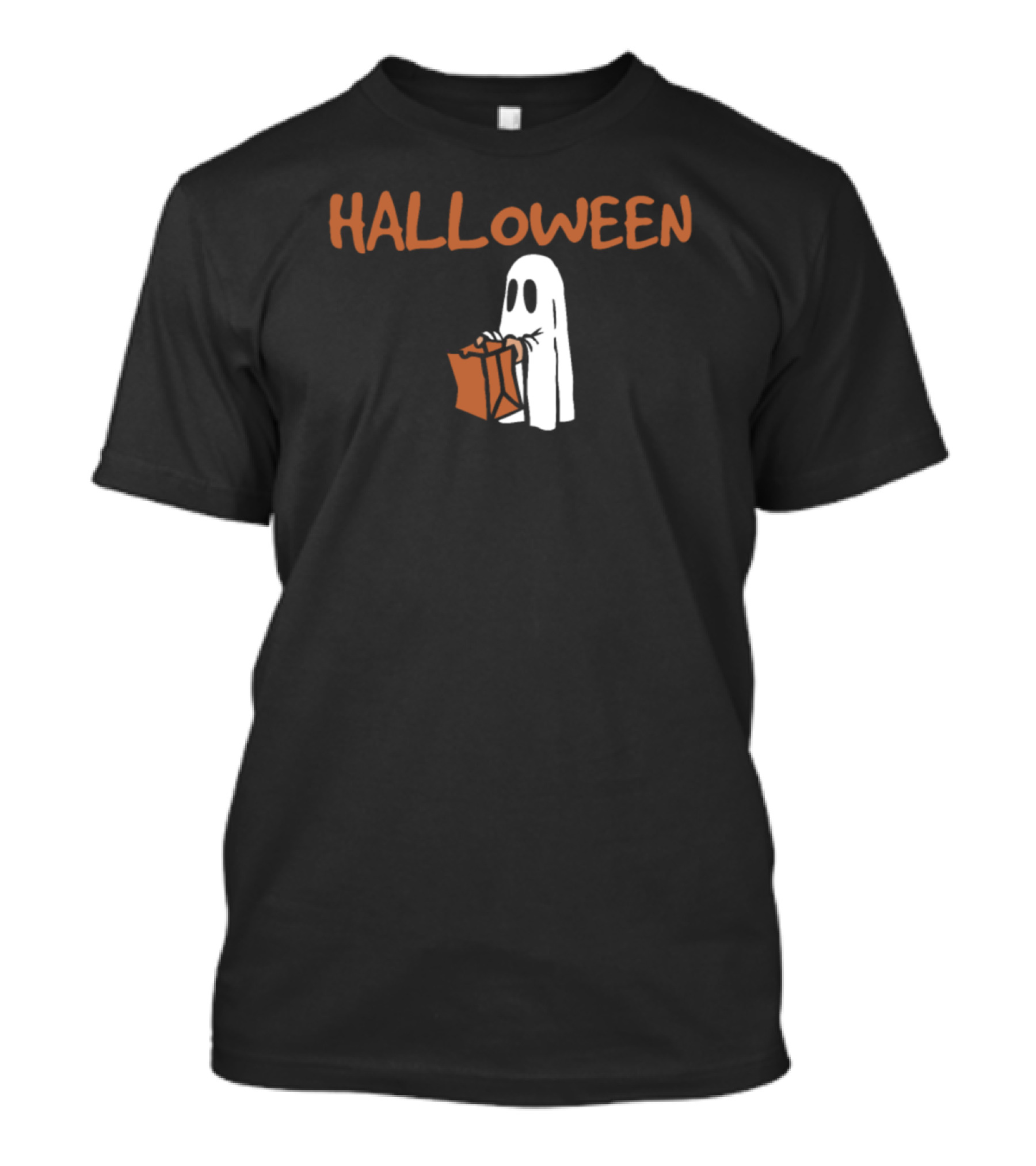 HALLOWEEN Cute Ghost With Bag T-Shirt