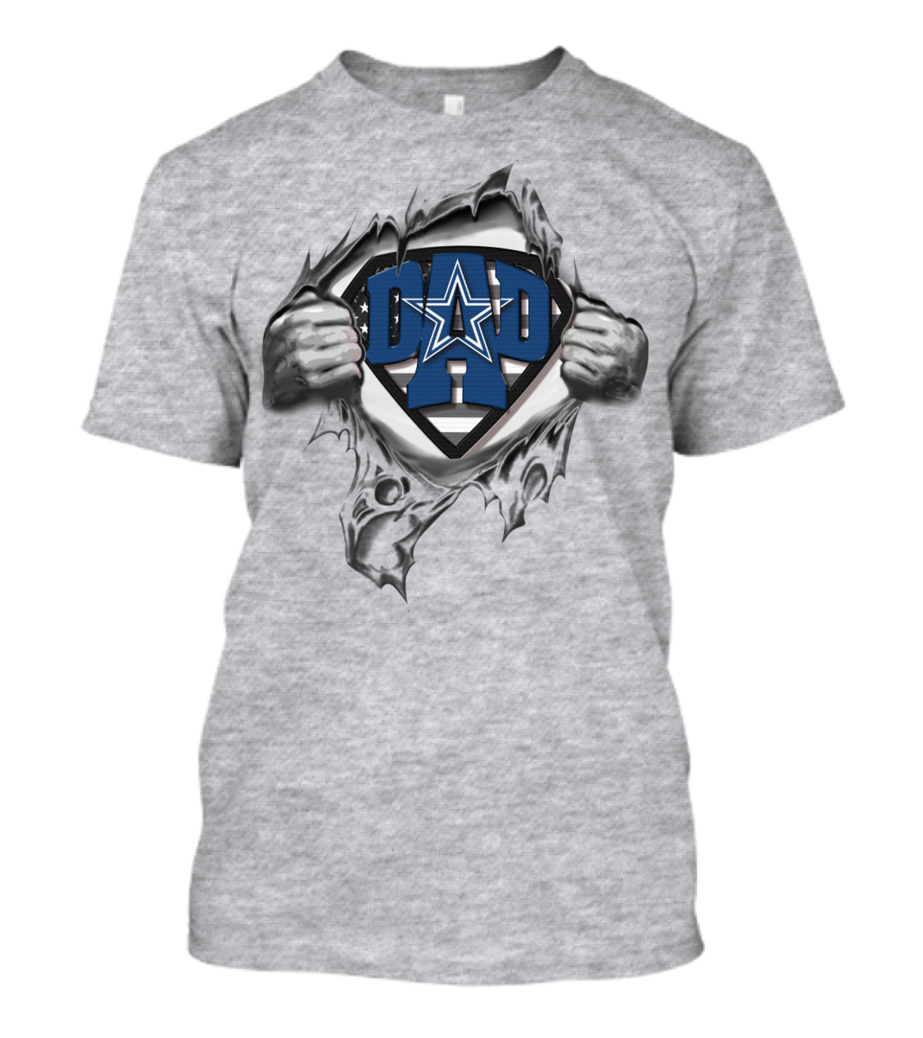 Superdad Dad Dallas Cowboys Star Shield T-Shirt