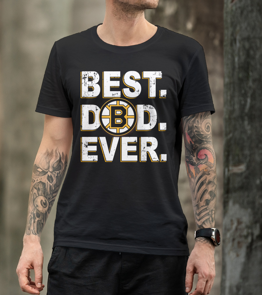 Best Dad Ever Boston Bruins Father's Day T-Shirt