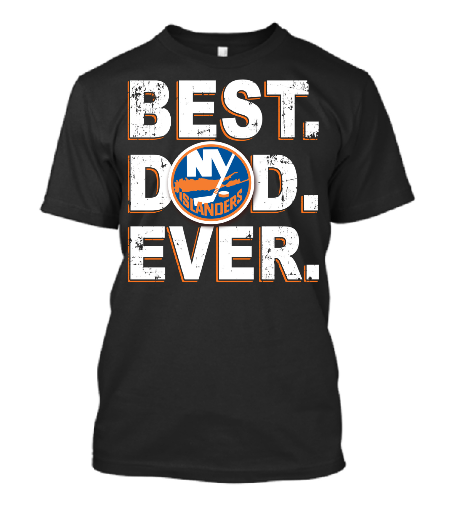 Best Dad Ever NY Islanders Hockey Fan T-Shirt