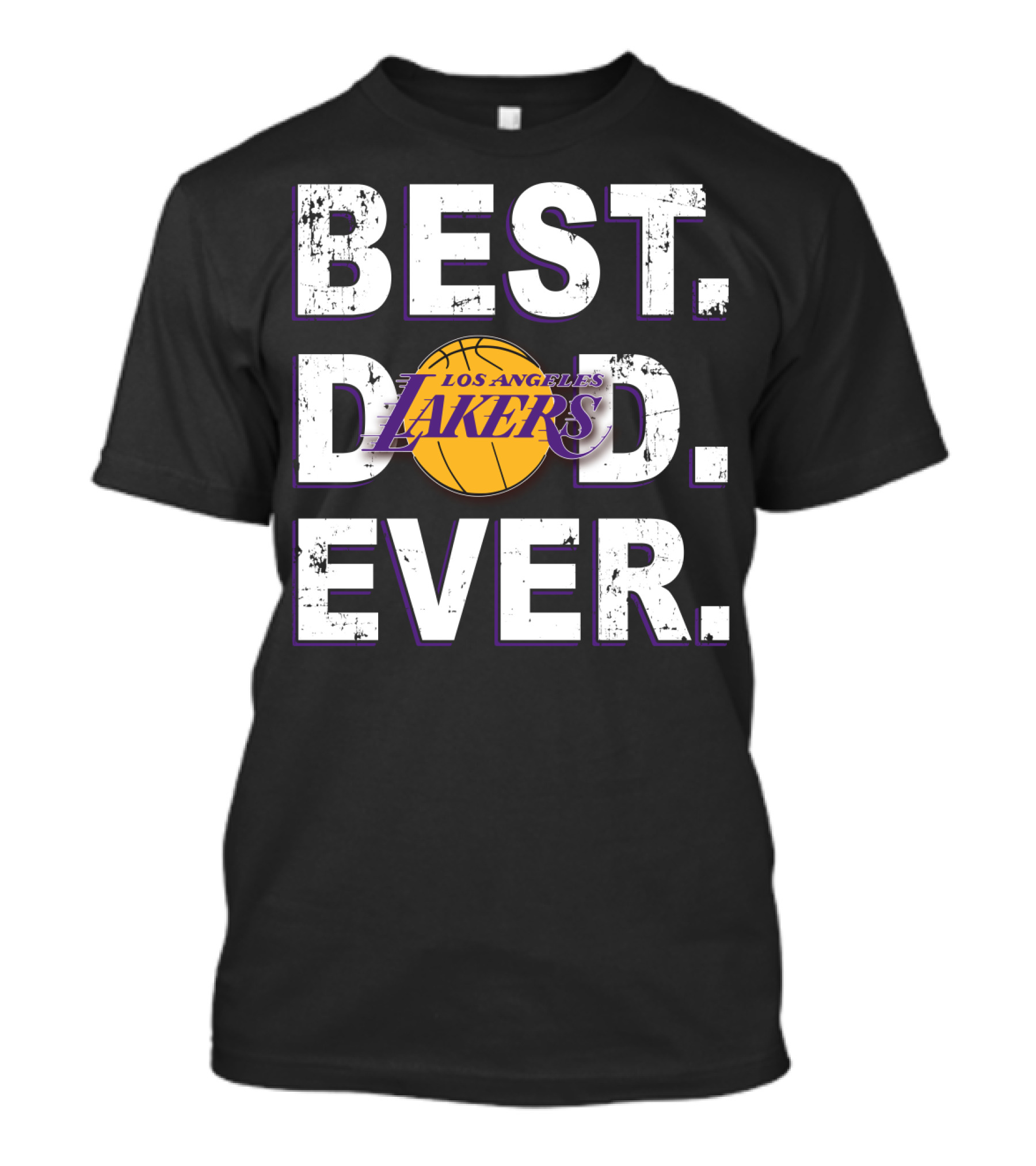 Best Dad Ever Los Angeles Lakers Basketball Fan T-Shirt
