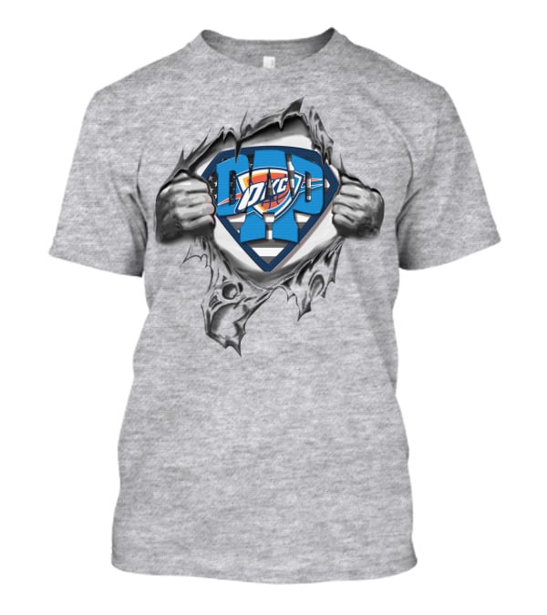 SUPERDAD OKC Thunder Logo Hero Burst T-Shirt