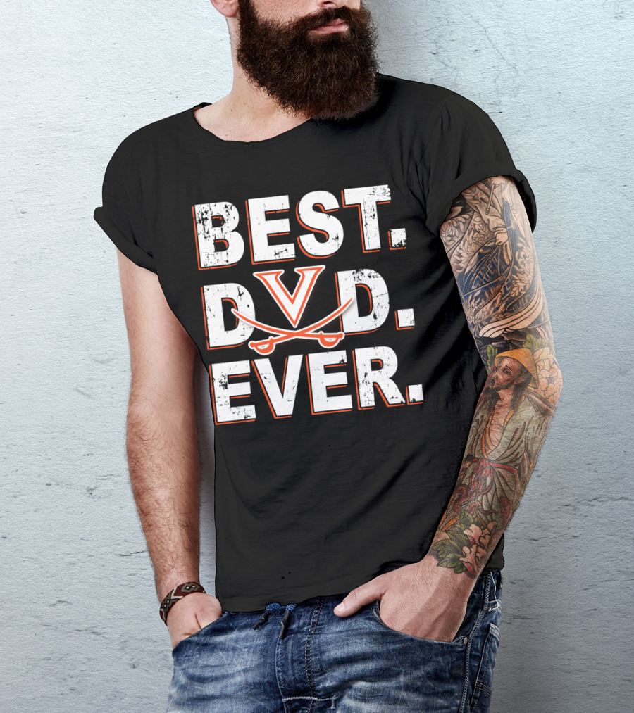 Best Dad Ever Virginia Cavaliers V T-Shirt