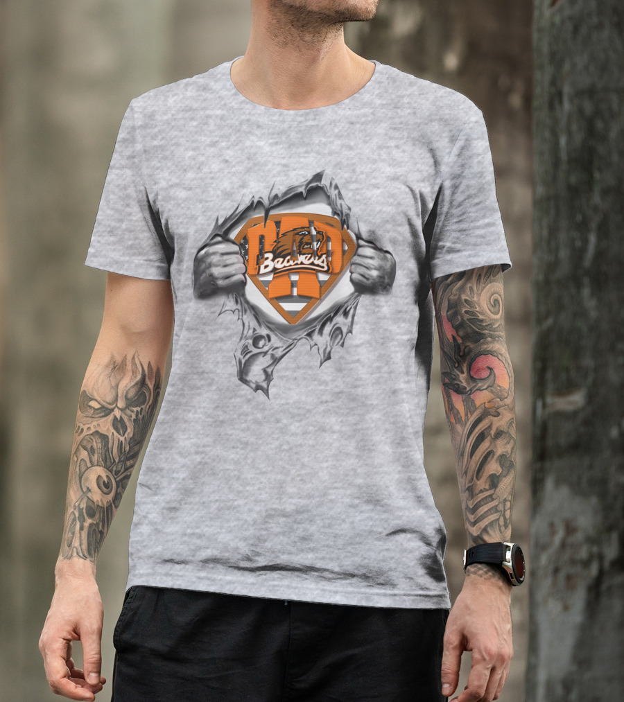 Superdad Beavers Logo Oregon State Beavers T-Shirt