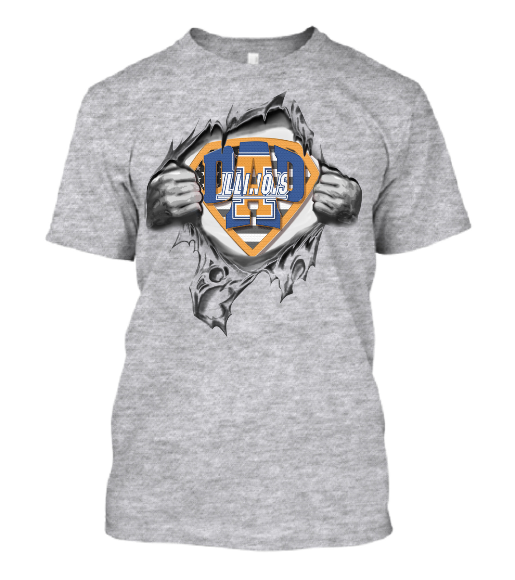 Superdad Illini Illinois Emblem Revealed T-Shirt