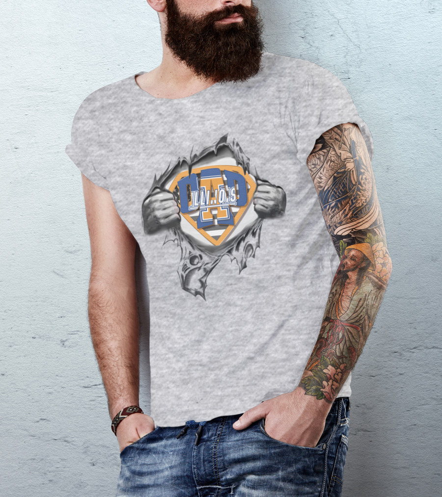 Superdad Illini Illinois Emblem Revealed T-Shirt