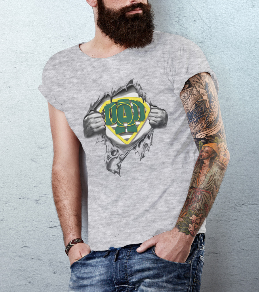 Superdad Oregon Ducks Logo Revealing Hands T-Shirt