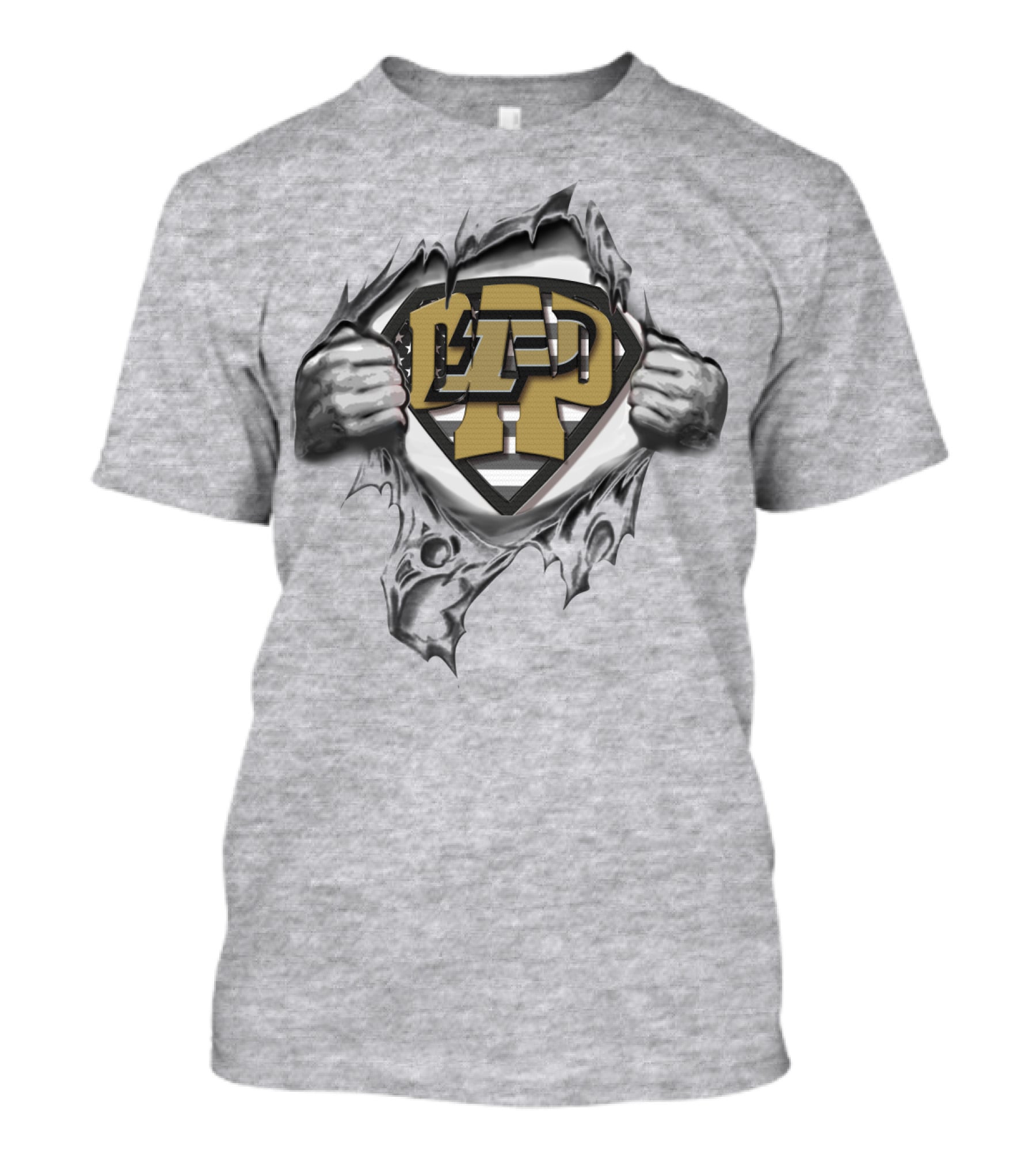 Superdad Purdue Boilermakers Logo Revealing Superhero T-Shirt