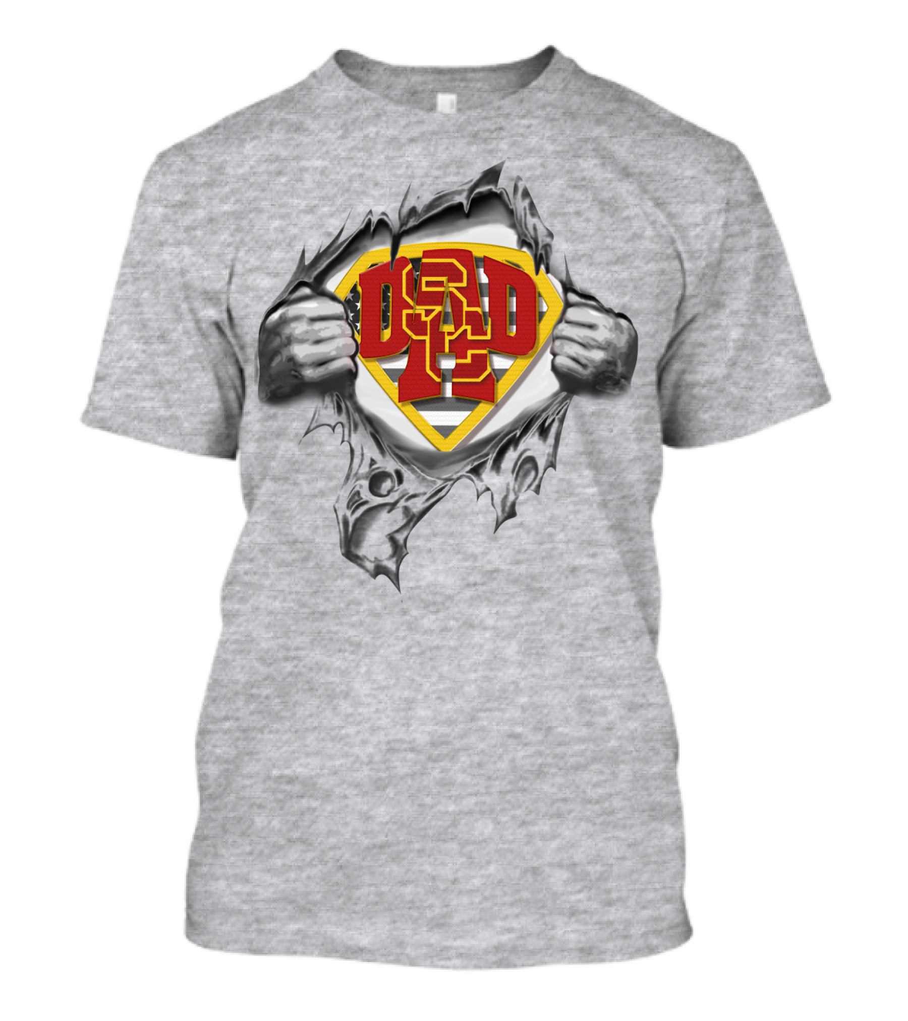 Superdad Usc Trojans Ripped Image T-Shirt