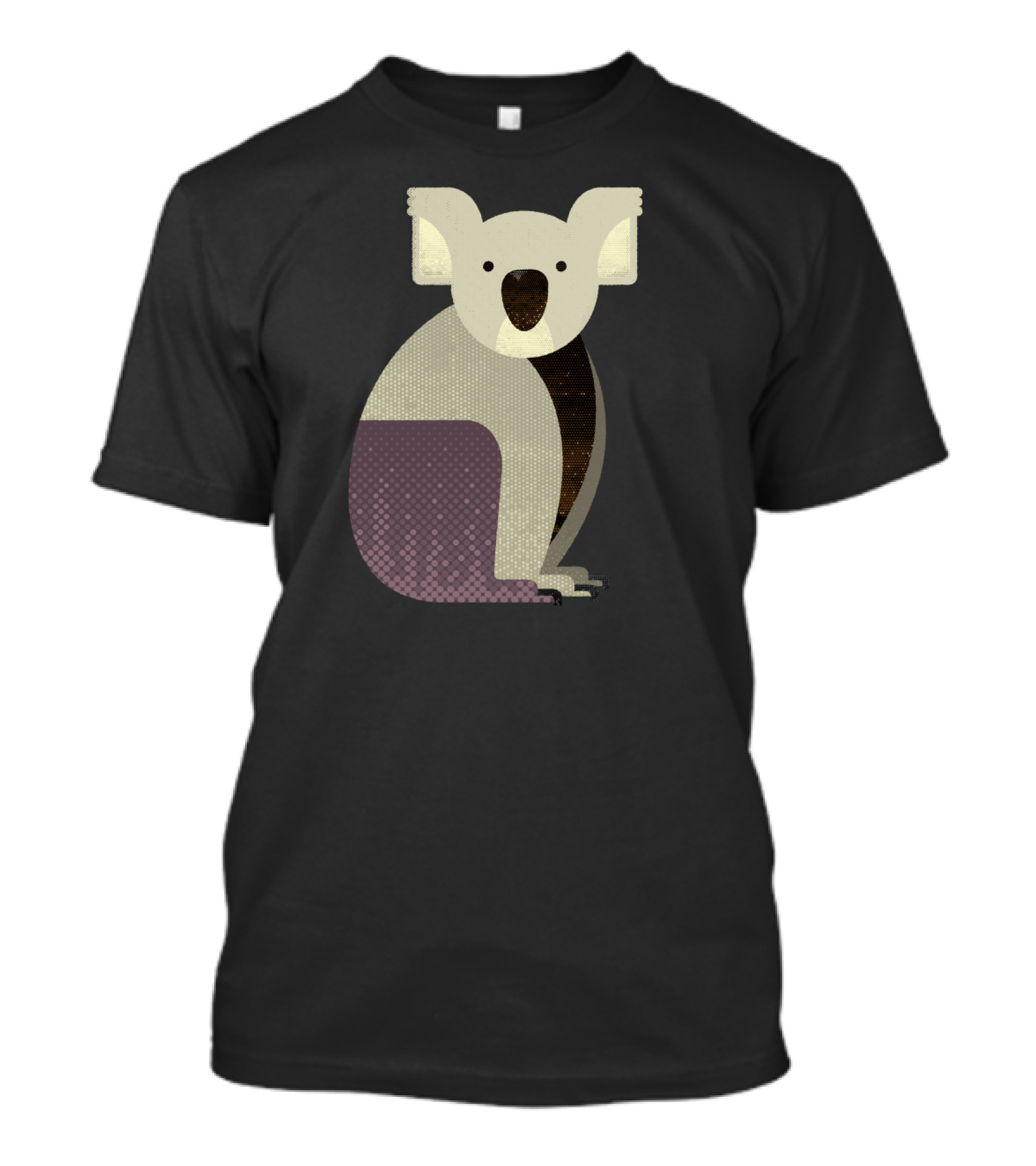 Whimsy Koala Geometric Dot Pattern Artful T-Shirt