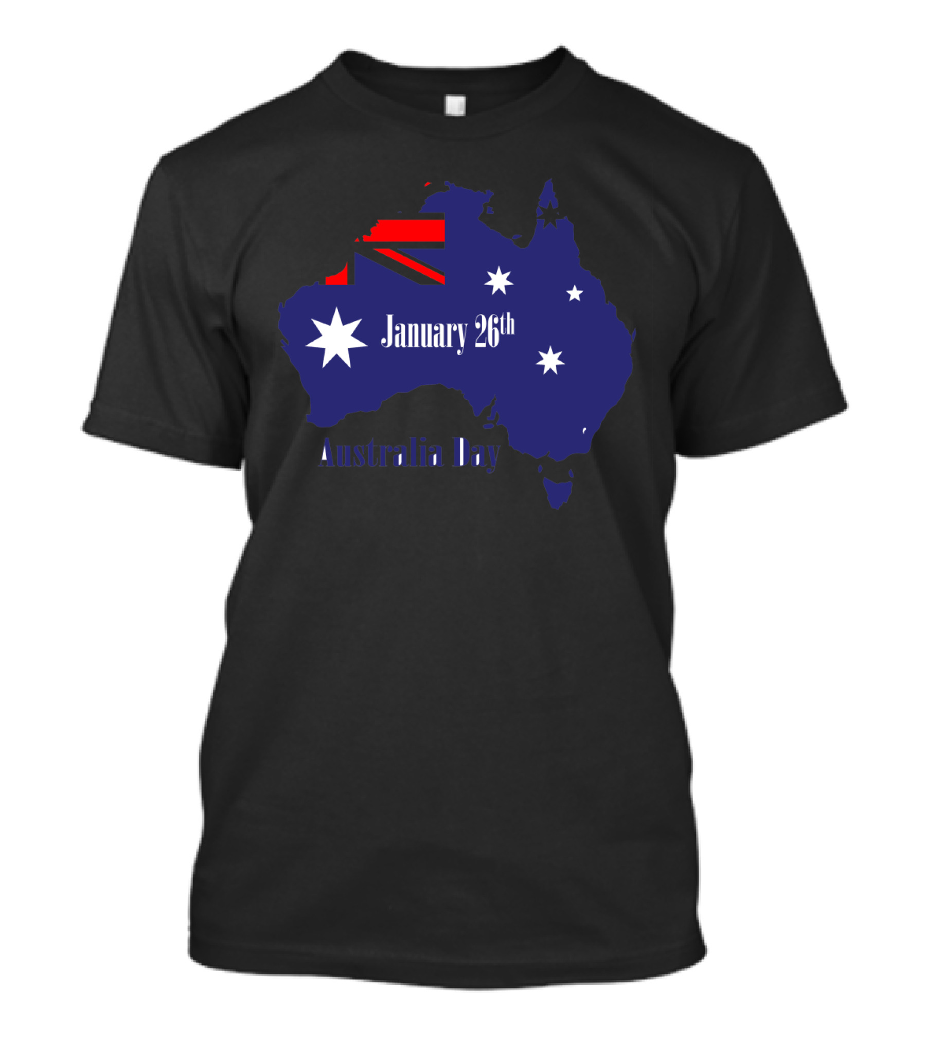 January 26th Australia Day Map With Southern Cross And Flag T-Shirt