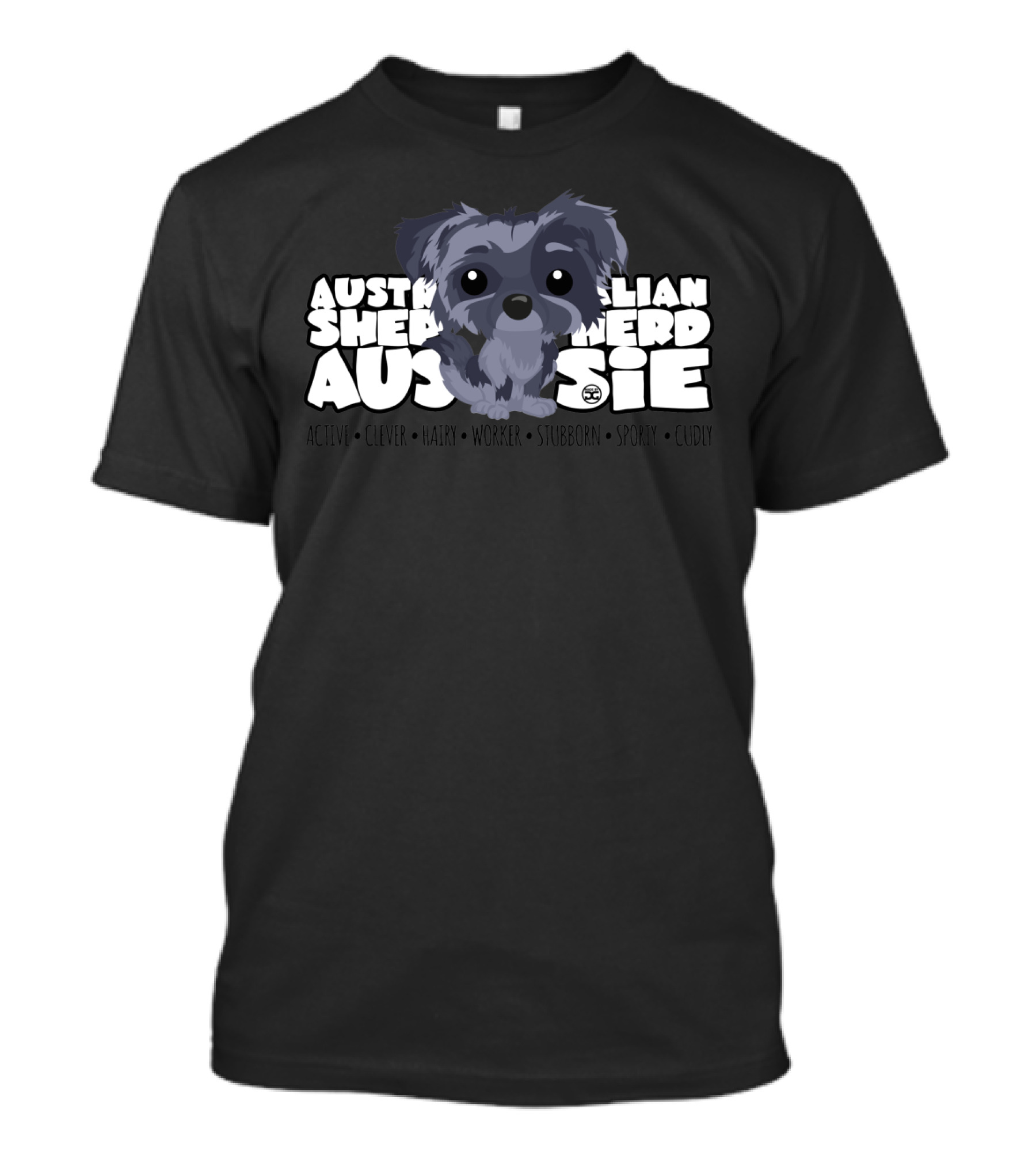 Aussie Shepherd Big Head Design With Full Merle Australian Shepherd Traits T-Shirt