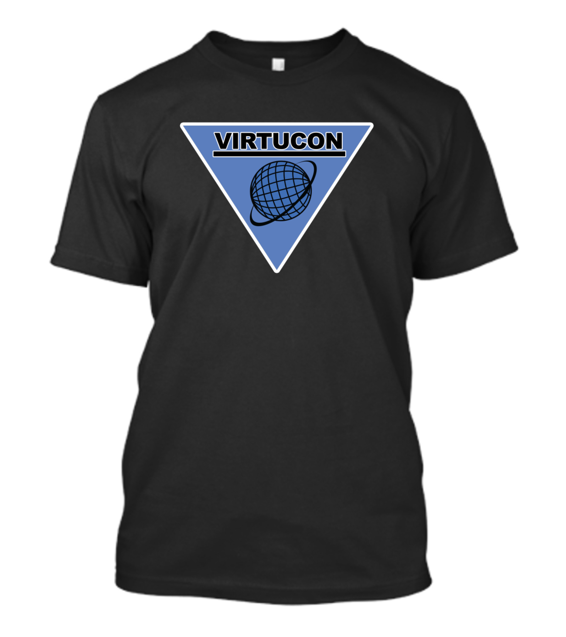 Virtucon Triangle Logo With Globe From Dr Evil T-Shirt