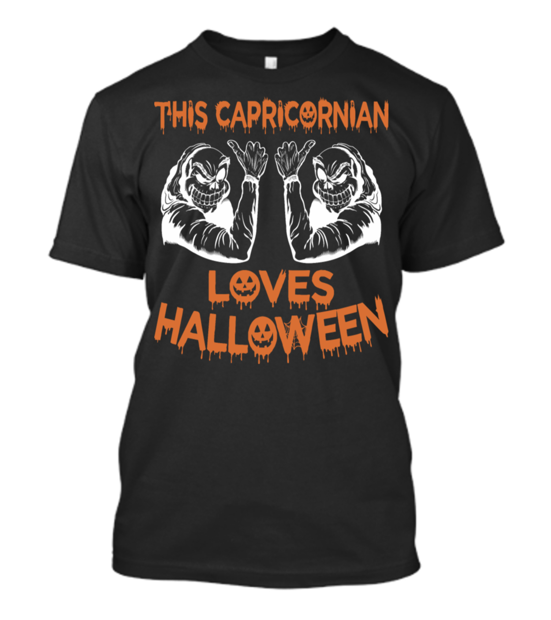 Capricornian Enthusiast Enjoys Halloween Pumpkins And Ghosts T-Shirt