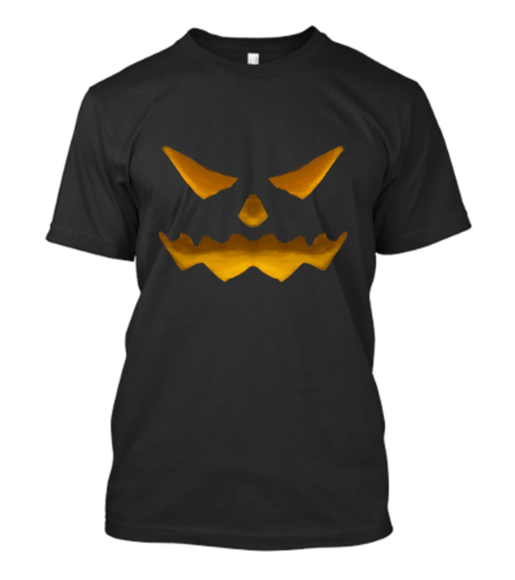 Glowing Pumpkin Lantern Jack-O'-Lantern Face Halloween T-Shirt