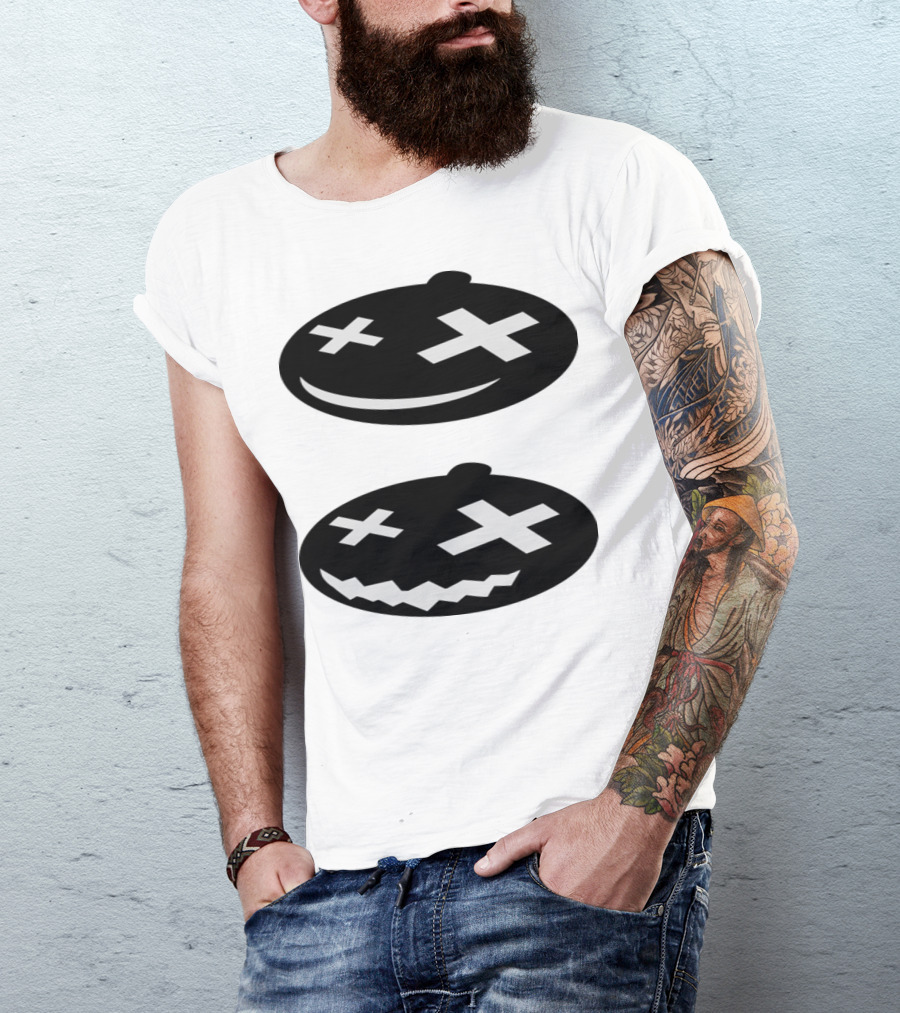 Smiling X Eyes And Jagged Grin Pumpkin Faces T-Shirt