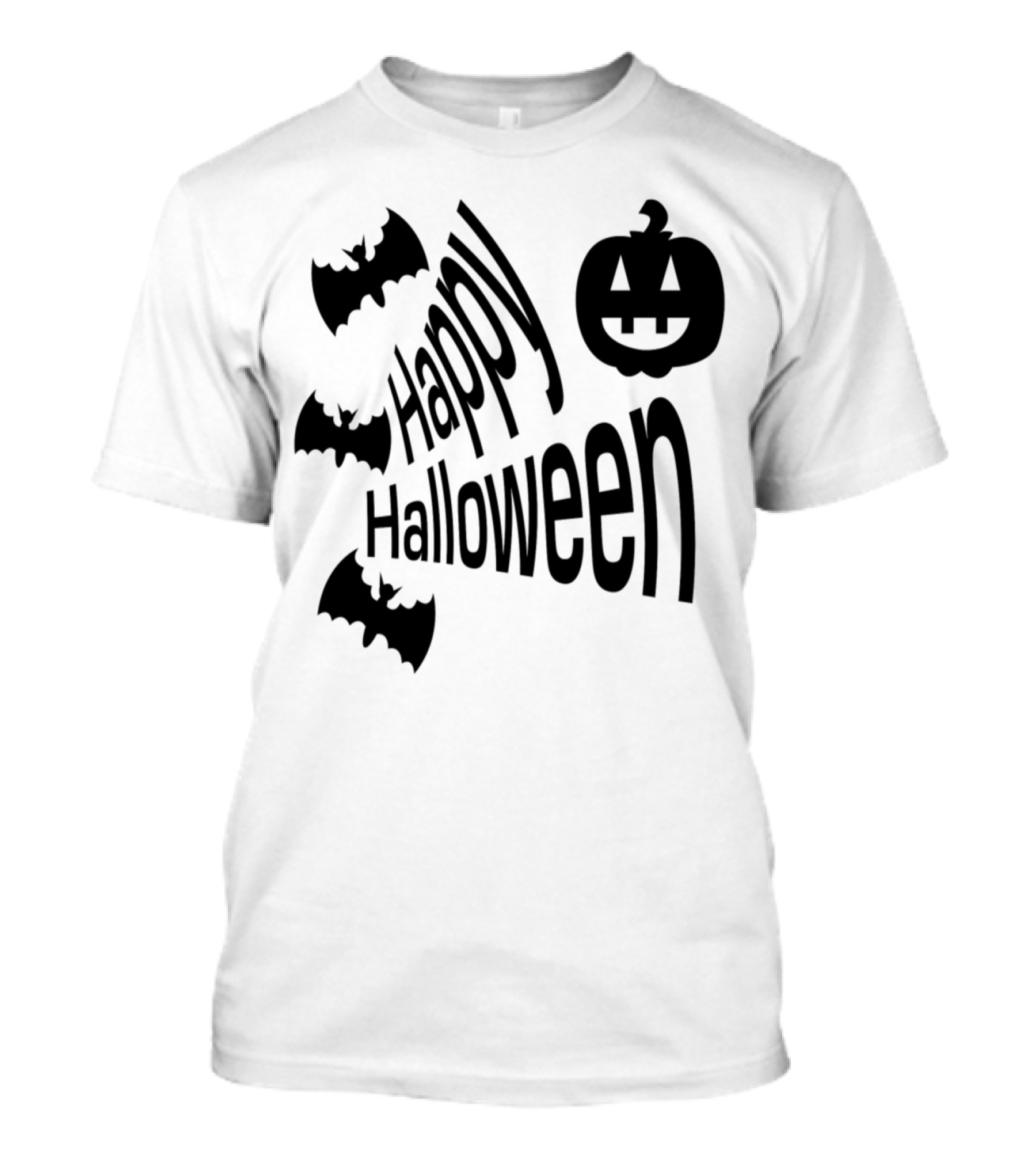 Happy Halloween Bats And Pumpkin T-Shirt