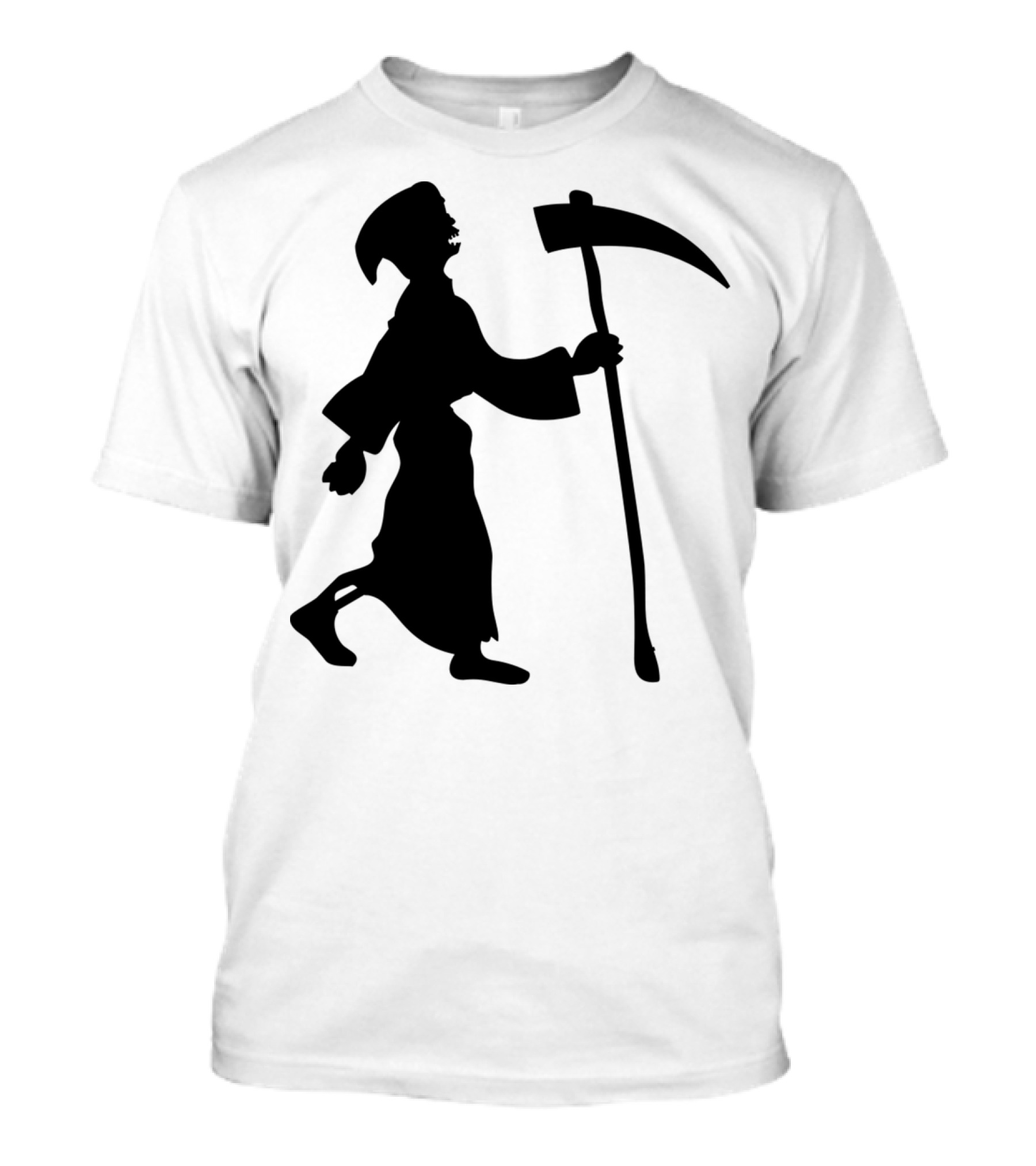 Skeleton Death Hiking With Scythe T-Shirt